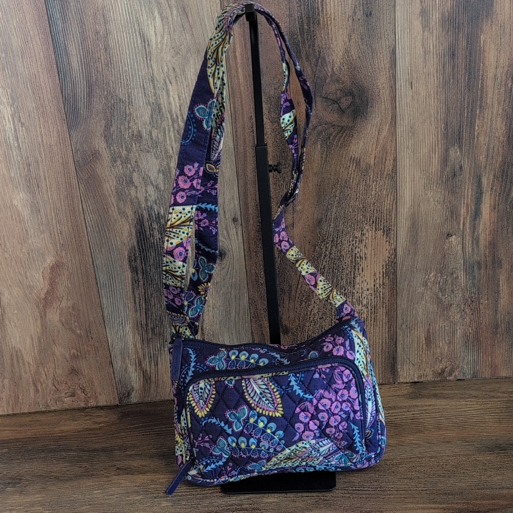 Vera Bradley Batik Leaves Adjustable Crossbody Hipster Bag M547